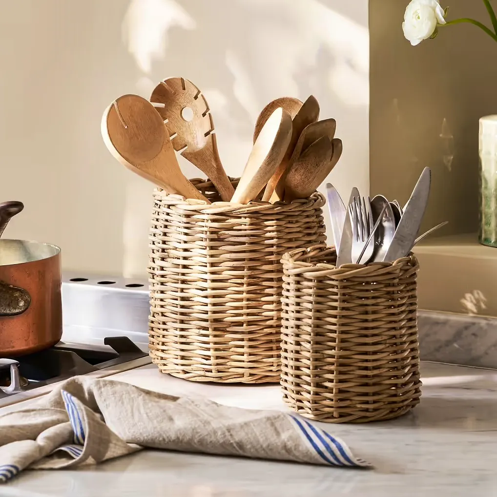 Garden Trading Preston Utensil Pot Set Of 2 Natural, £22.40 (Was £28)