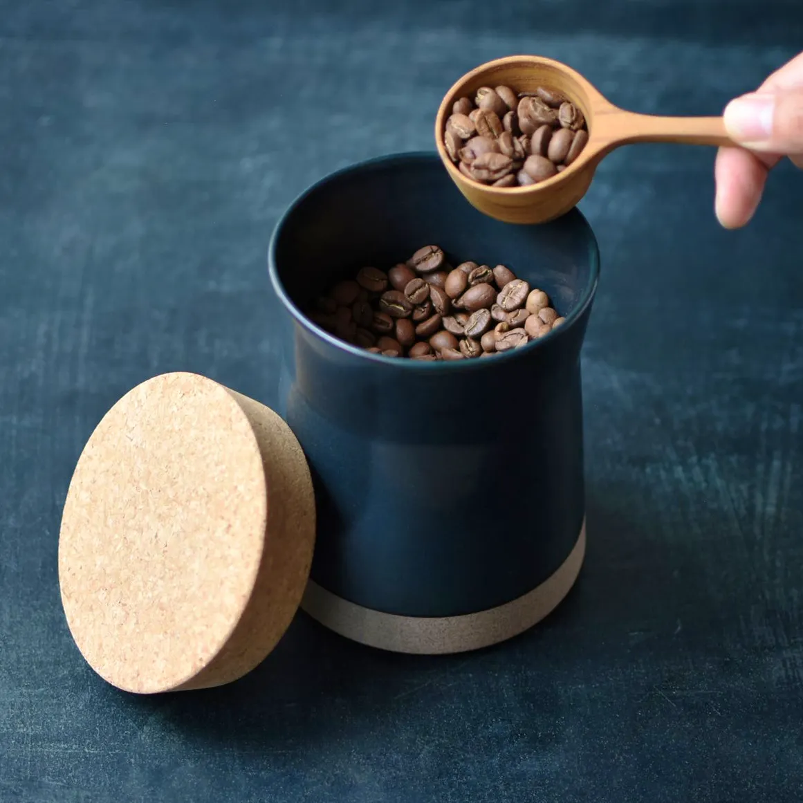 Borough Kitchen Kinto Ceramic Lab Canister / Black, £19