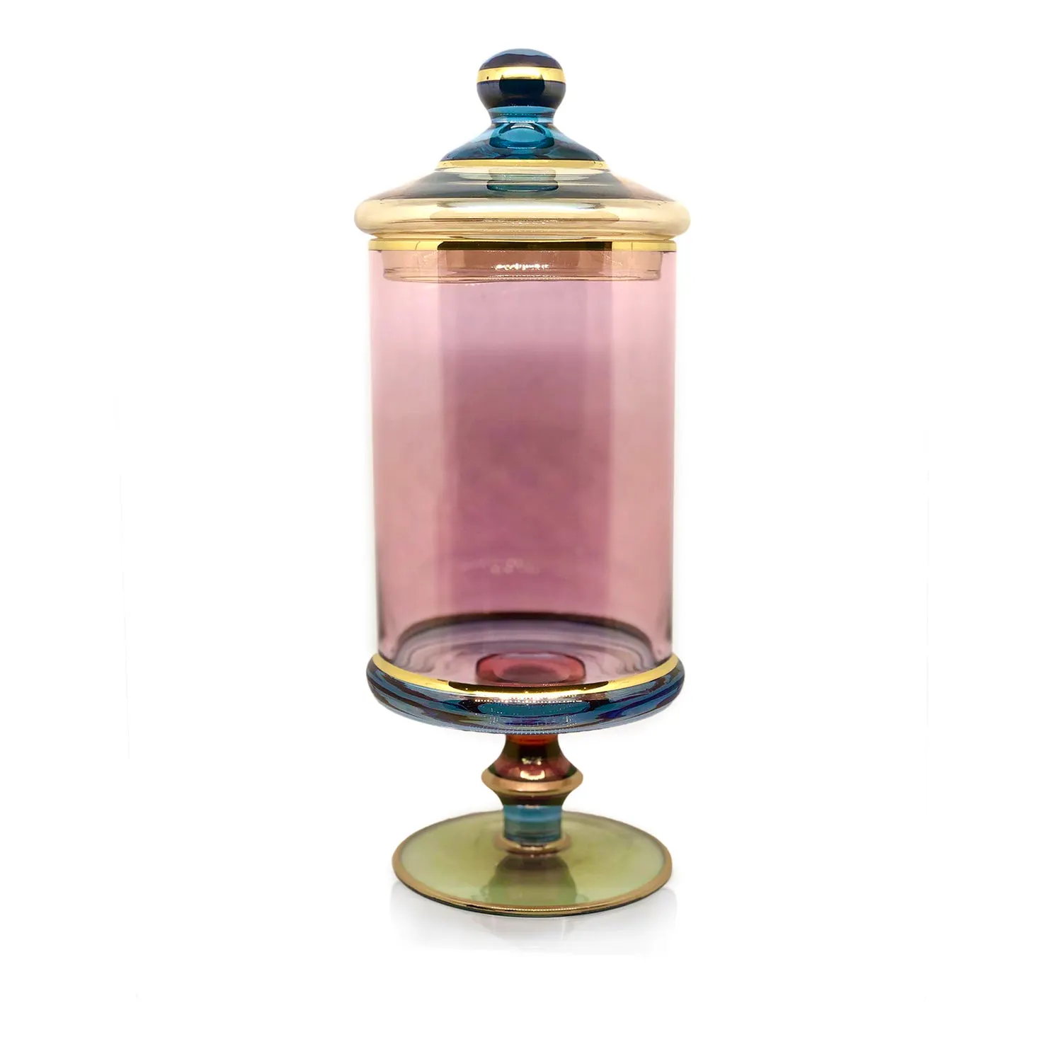 Summerill & Bishop Handblown Italian Glass Box On Stand, Large, 30cm, £325