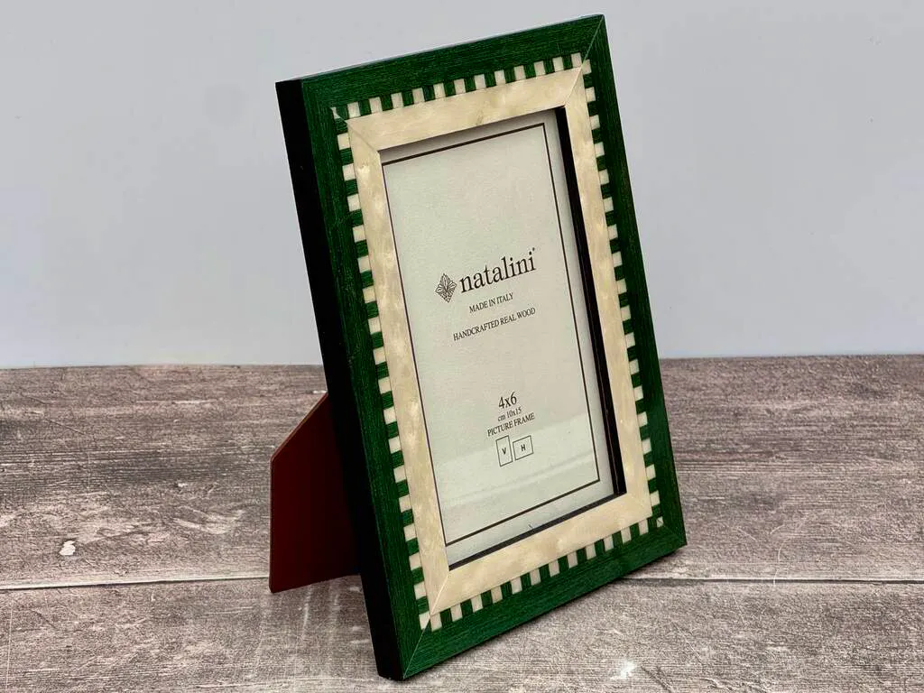 Not On The High Street Natalini Dark Green Chequered Frame, £24.95