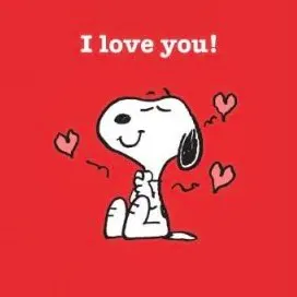Waterstones I Love You! Snoopy Greeting Card, £2.99