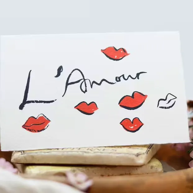 Sophie Amelia Creates L'Amour Kisses Valentine's Day Card, £4.25