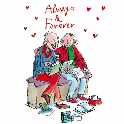 Woodmansterne Reading Together Valentine's Day Card, £3.25