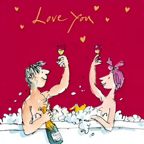 Woodmansterne Couple In Bath Valentine's Day Card, £3.25