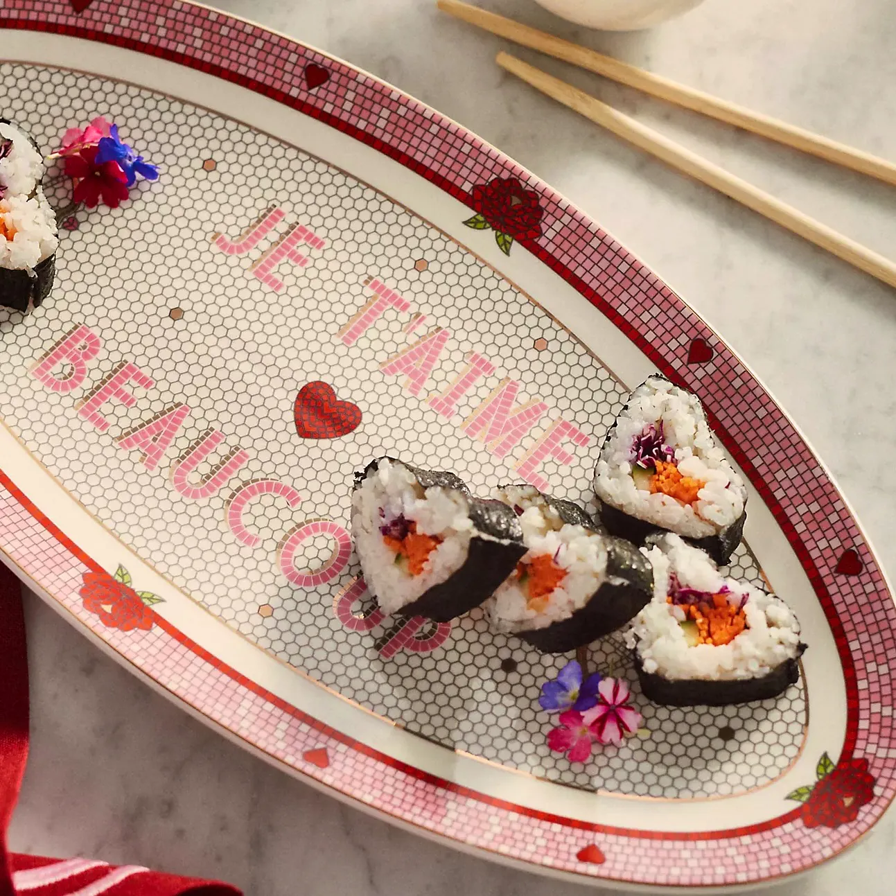 Anthropologie The Bistro Tile Stoneware Platter: Valentine's Day Edition, £42