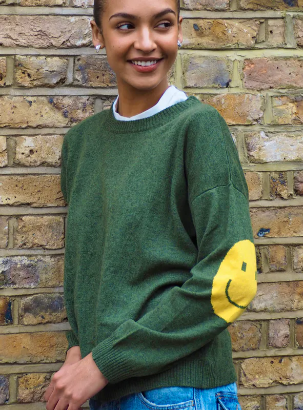 Orwell + Austen Smile Patch Cashmere Blend Sweater, £199