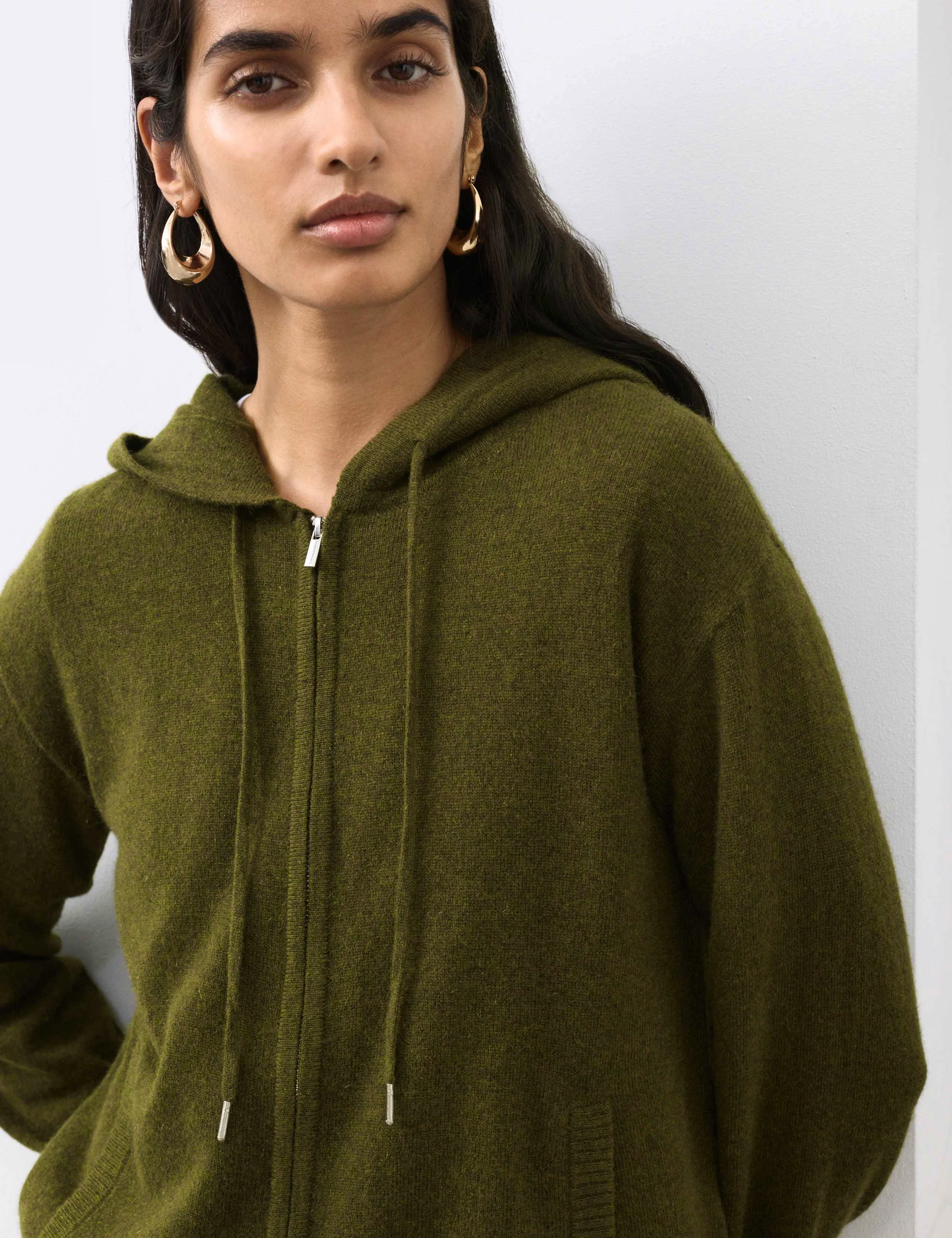 M&S Pure Cashmere Zip Up Hoodie, £130