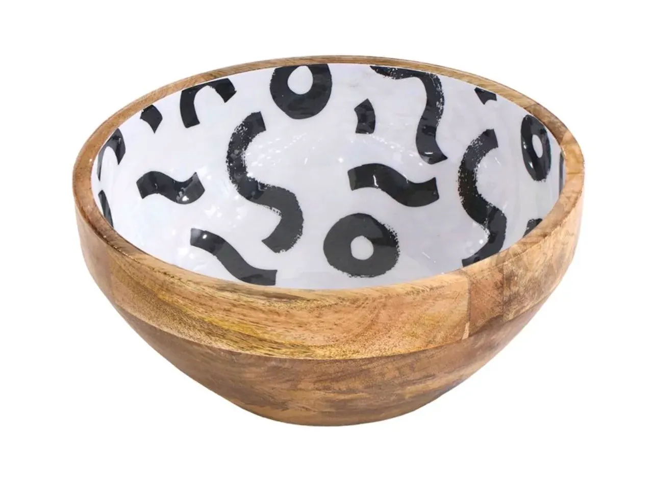 Nutmeg Home Mango Wood Abstract Bowl Copy