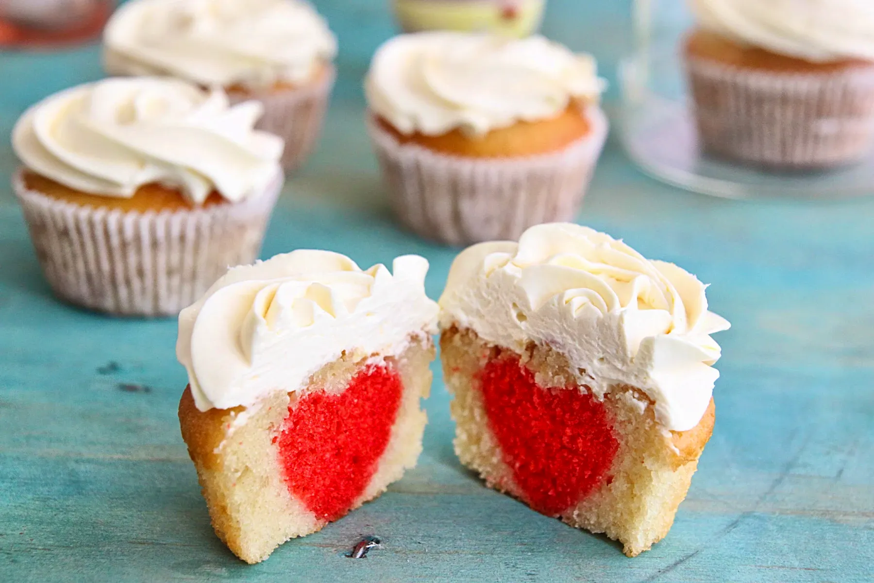 Valentine’s Day Surprise Inside Cupcakes