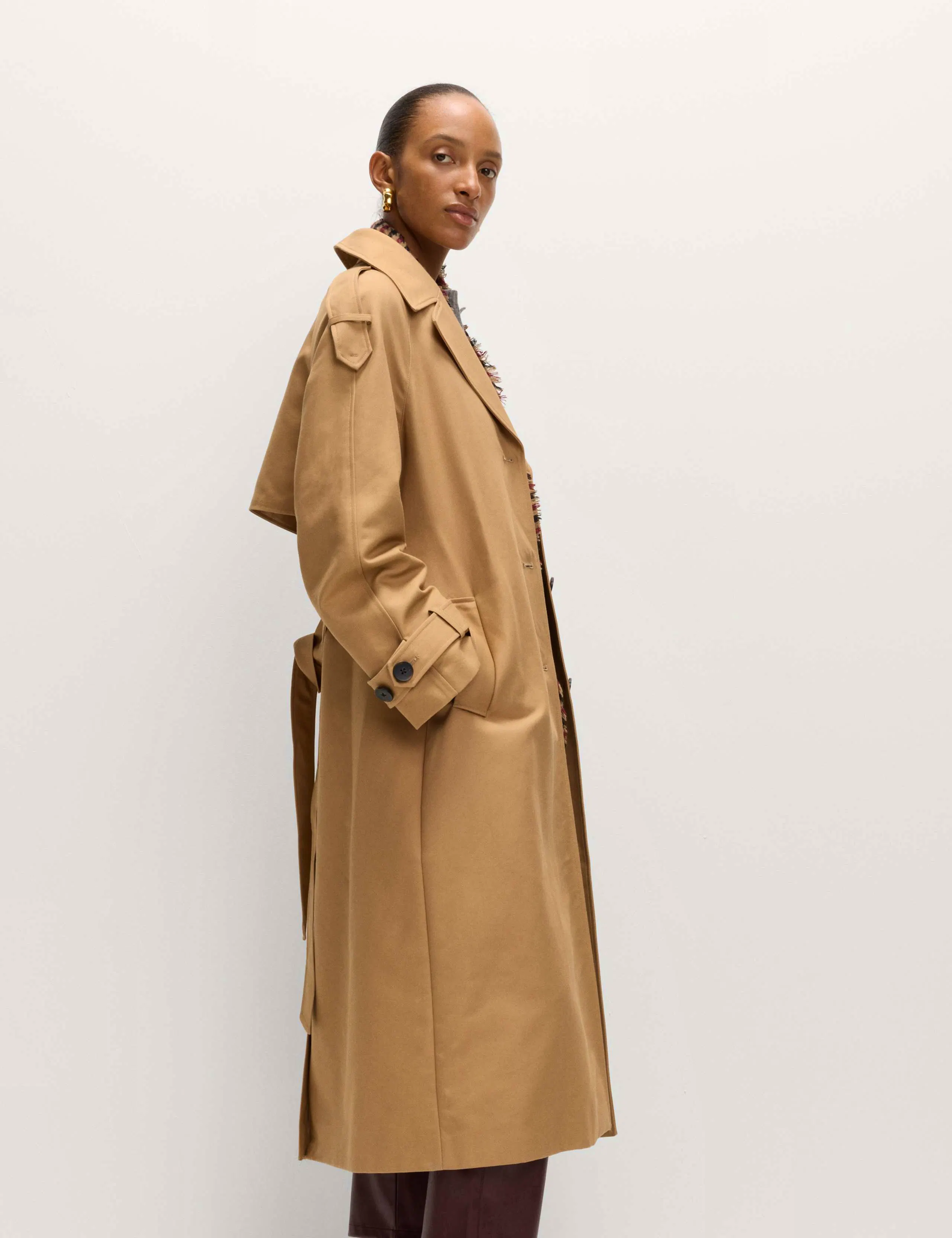 M&S Cotton Rich Belted Longline Trench Coat, £89
