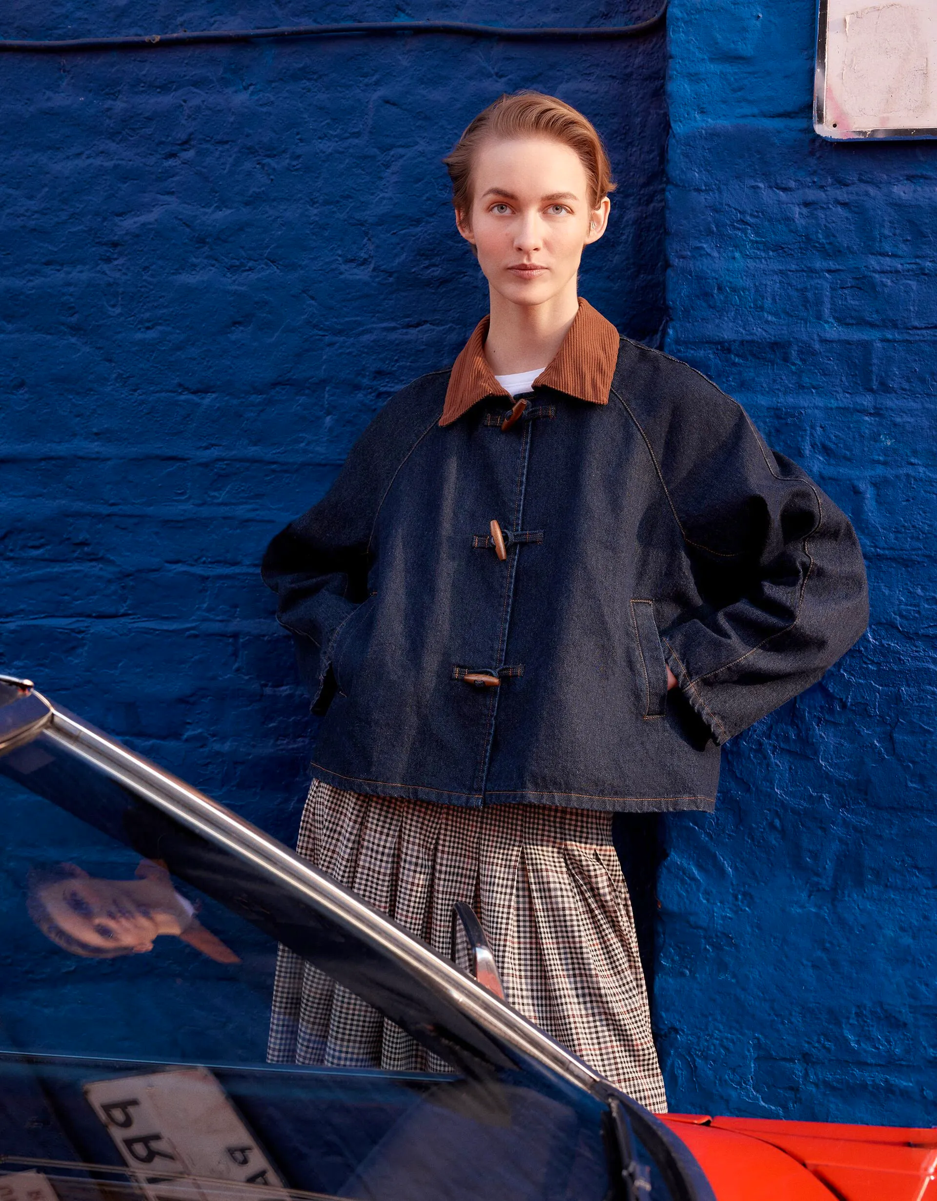 Monsoon Kit Denim Barn Jacket Blue, £75