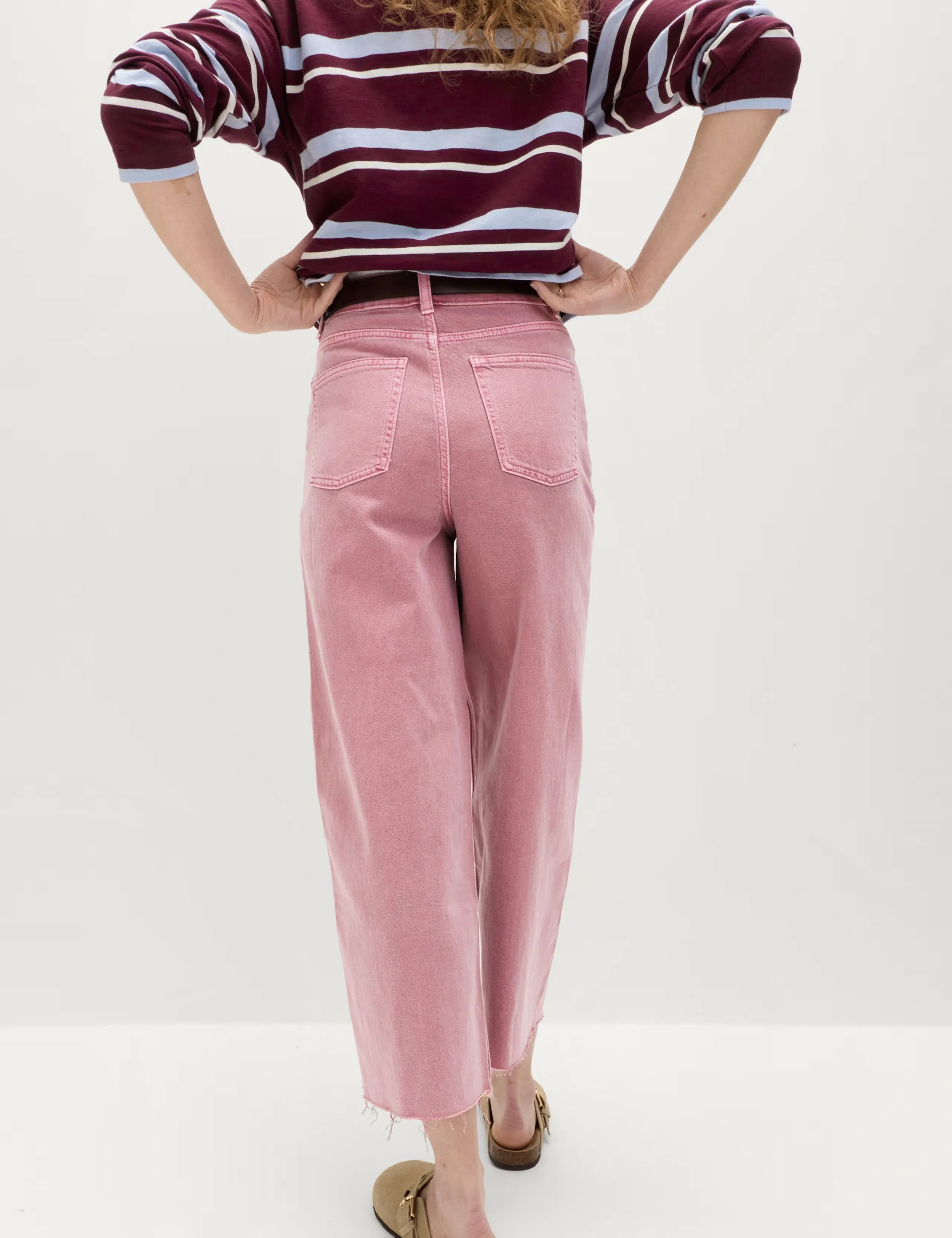 M&S High Waisted Wide Leg Cropped Jeans, £33