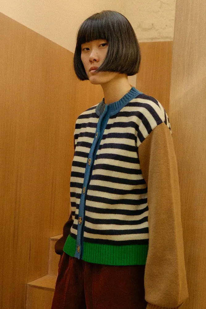 Lf Markey Eval Cardigan Cornwall Stripe, £210