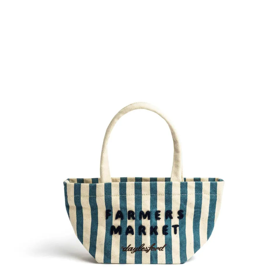 Daylesford Farmers Market Stripe Mini Bag Blue, £16