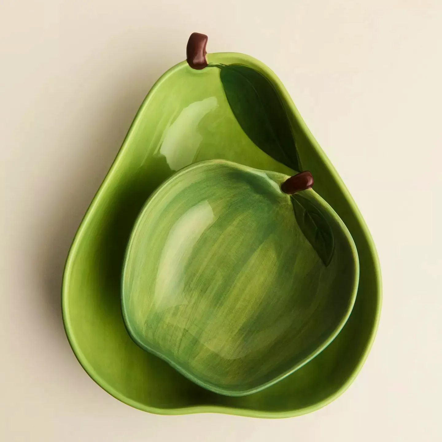 John Lewis X Deliciously Ella Pear Hand Painted Stoneware Serving Bowl, £14