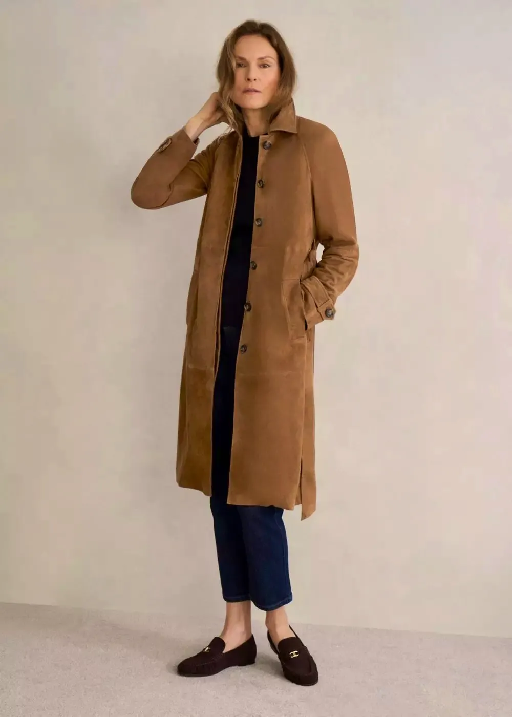 Hobbs Oakley Suede Trench Coat, £499