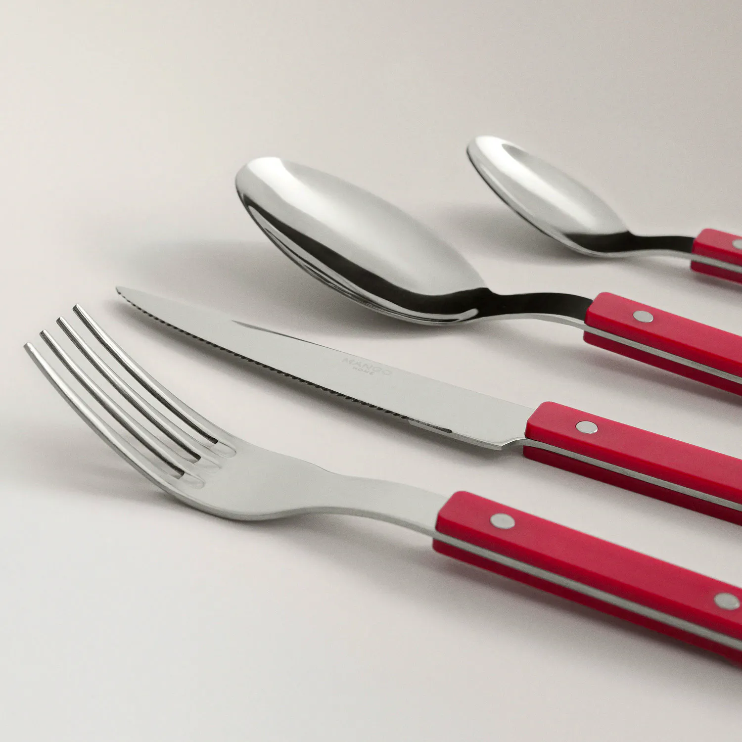 Mango 4 Piece Stainless Steel Set With Resin Handle, £17.99 Very like Sabre Paris, but without the price tag