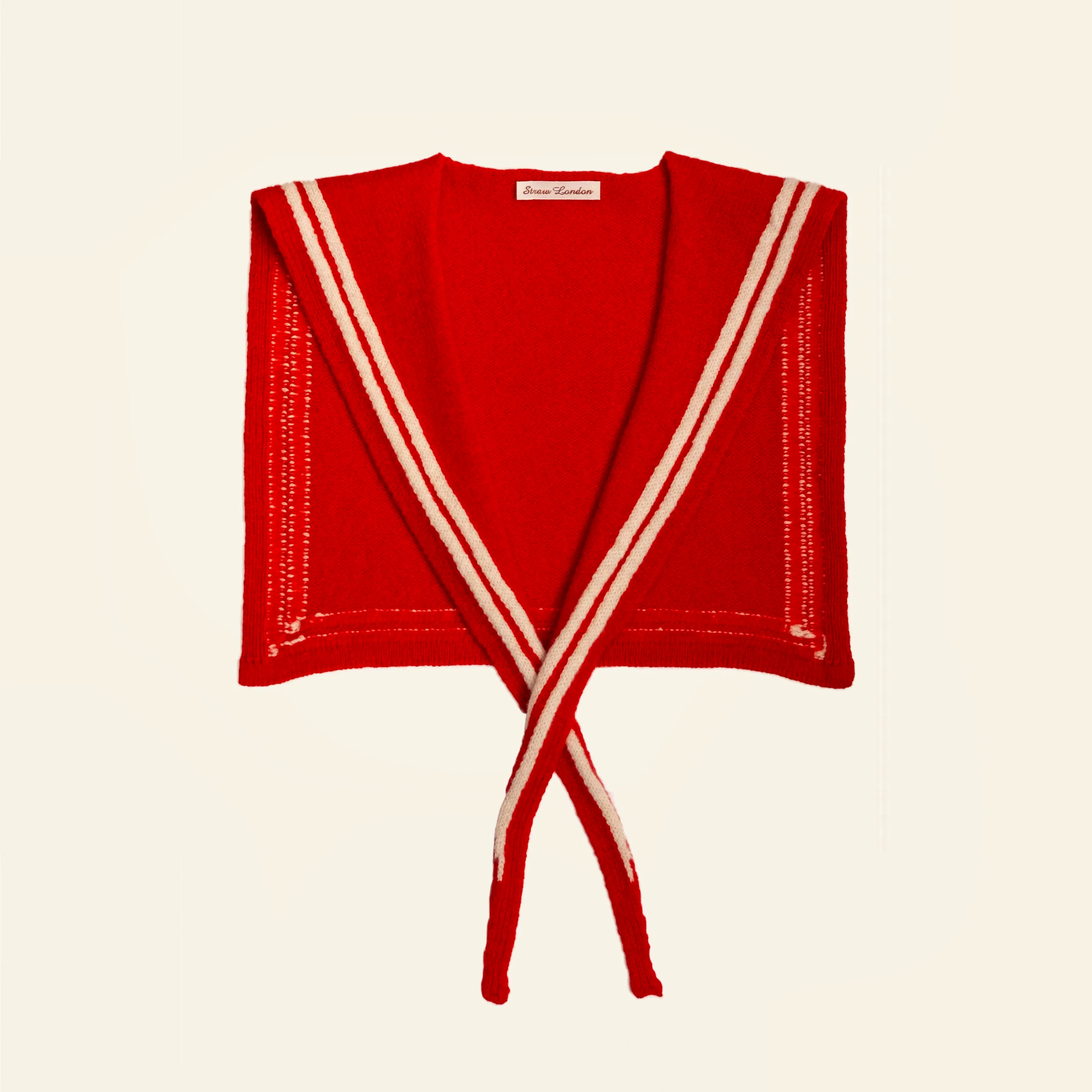 Straw London Poppy Lambswool Sailor Scarf, £125
