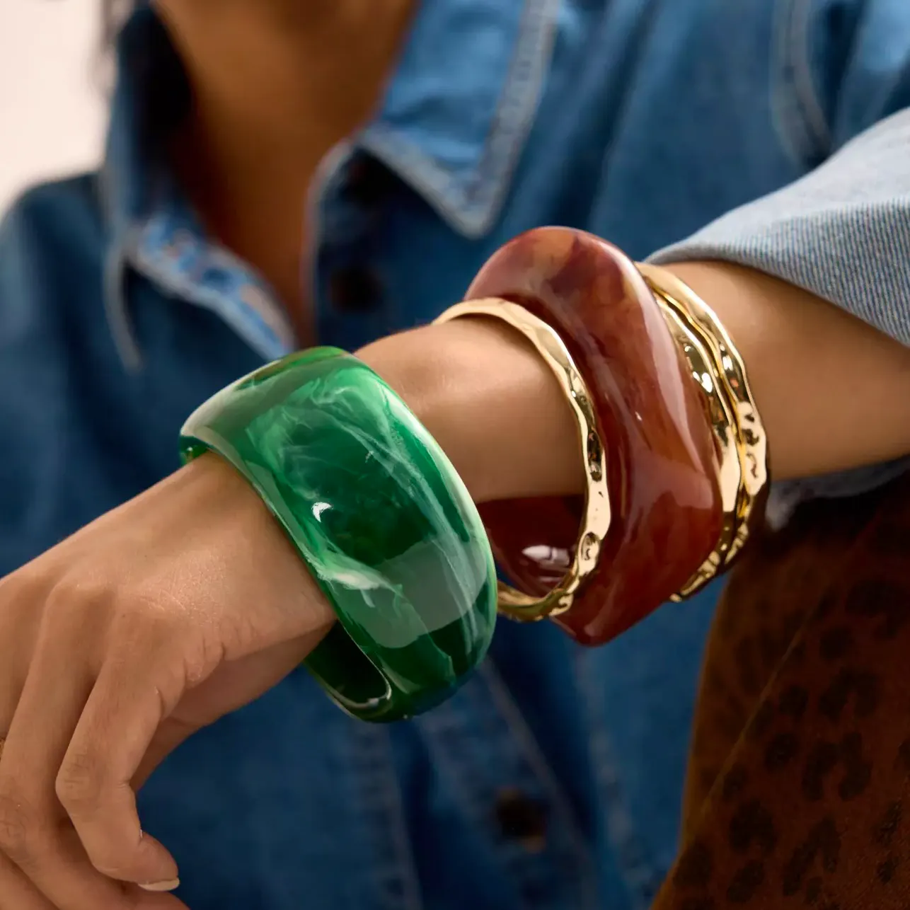 Anthropologie Chunky Resin Bangle Bracelet, £38