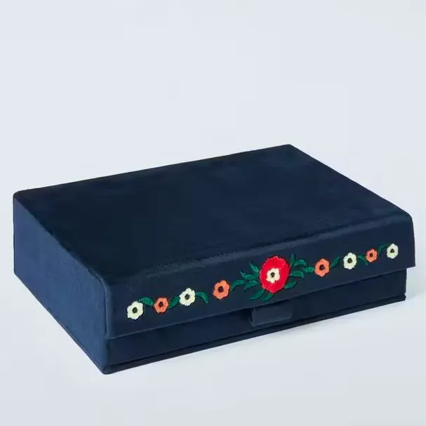John Lewis Archive Embroidered Floral Jewellery Box, £25