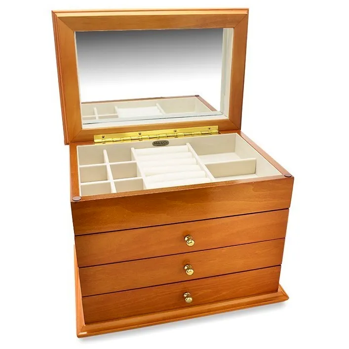Mele & Co Champagne Rose Three Drawer Jewellery Box, £85