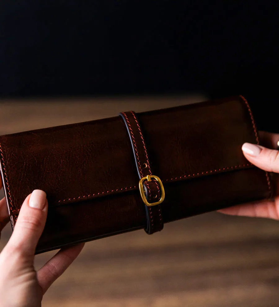 Time Resistance Women’s Leather Jewelry Travel Case - Madame Bovary, £75