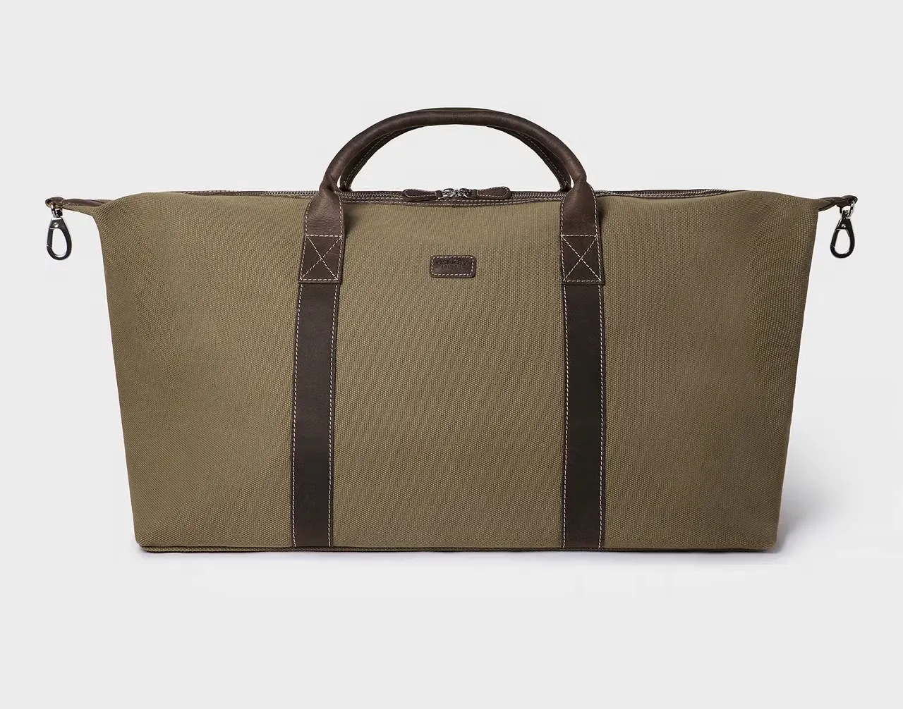 The Hunter XL Canvas & Leather Weekender In Khaki