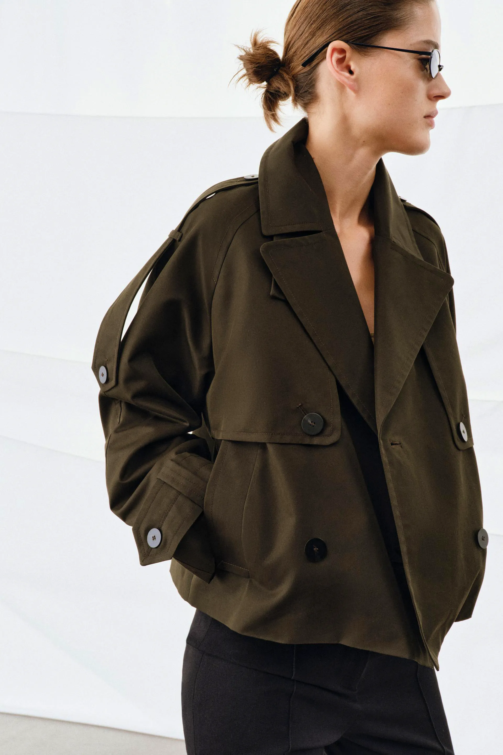 Zara Water Repellent Short Trench Coat, £69.99