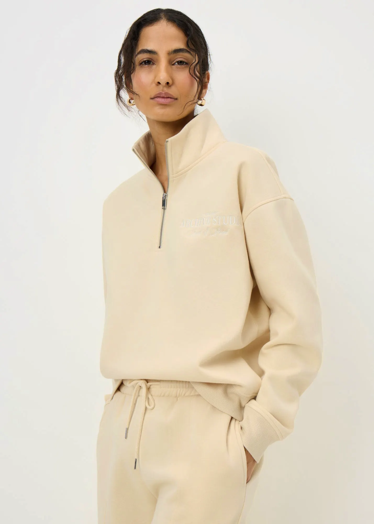 Matalan Buttermilk Half Zip Co Ord Sweatshirt, £20