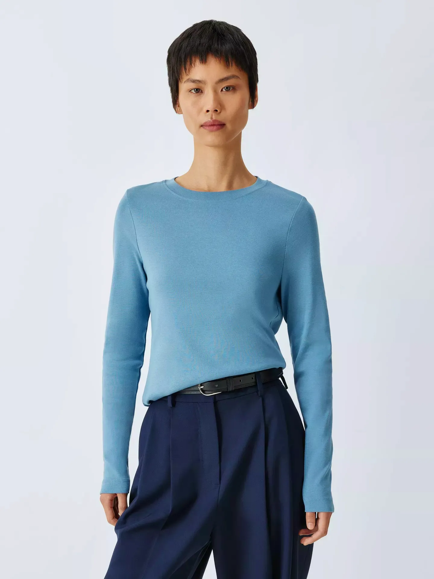 John Lewis Organic Cotton Long Sleeve Crew Neck T Shirt, £18