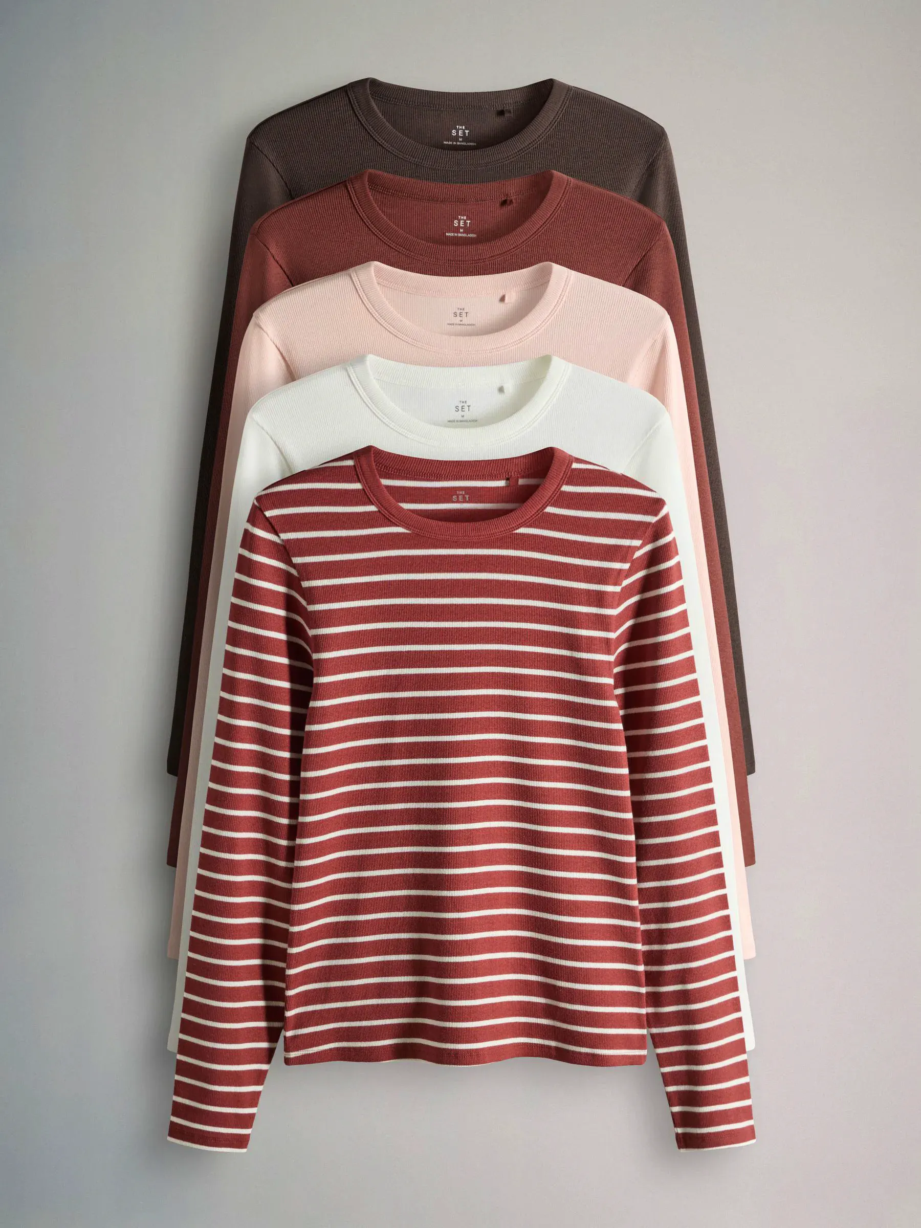 Next Set Of Five Long Sleeve T Shirts, £27
