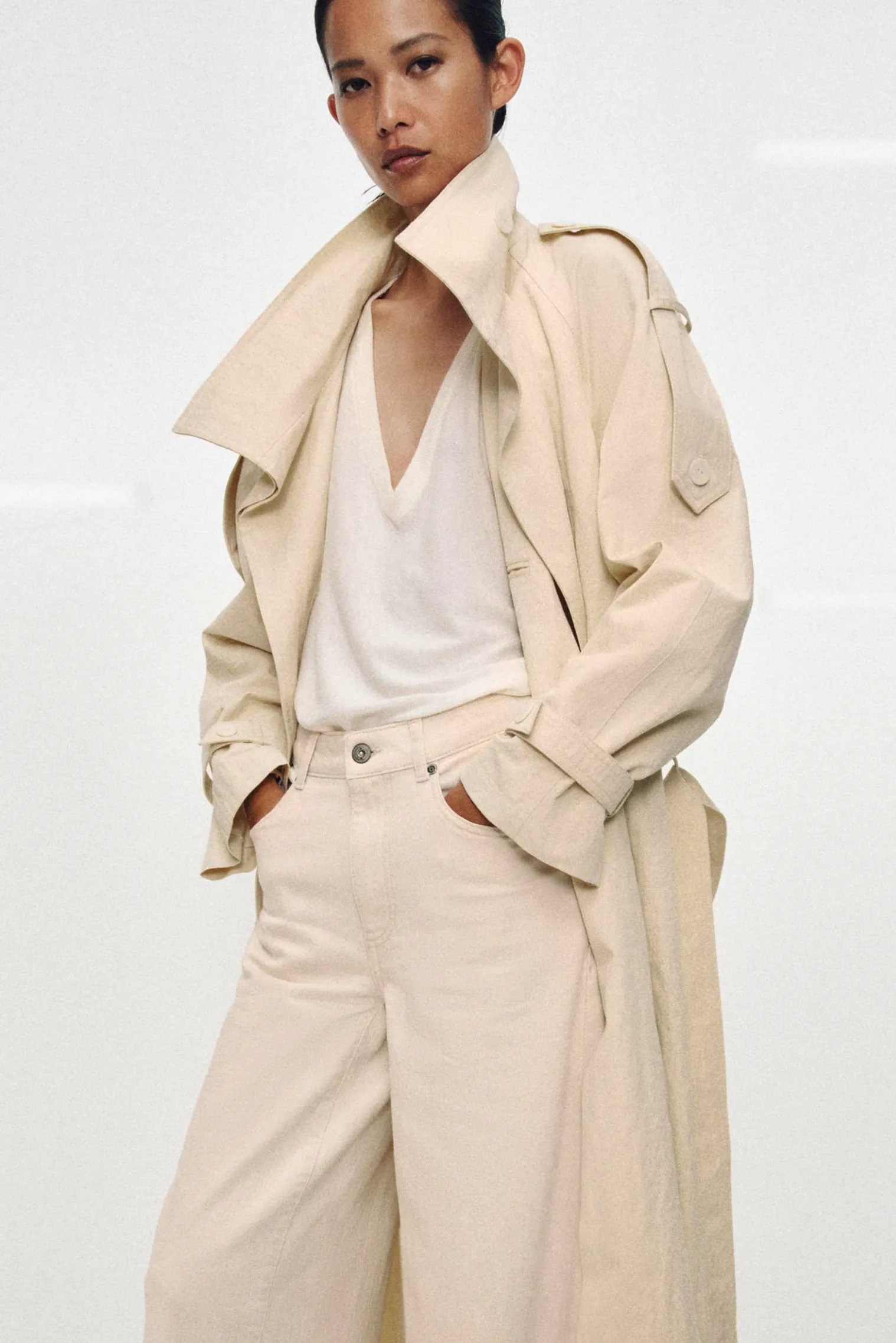 Zara ZW Collection High Neck Trench Coat, £89.99