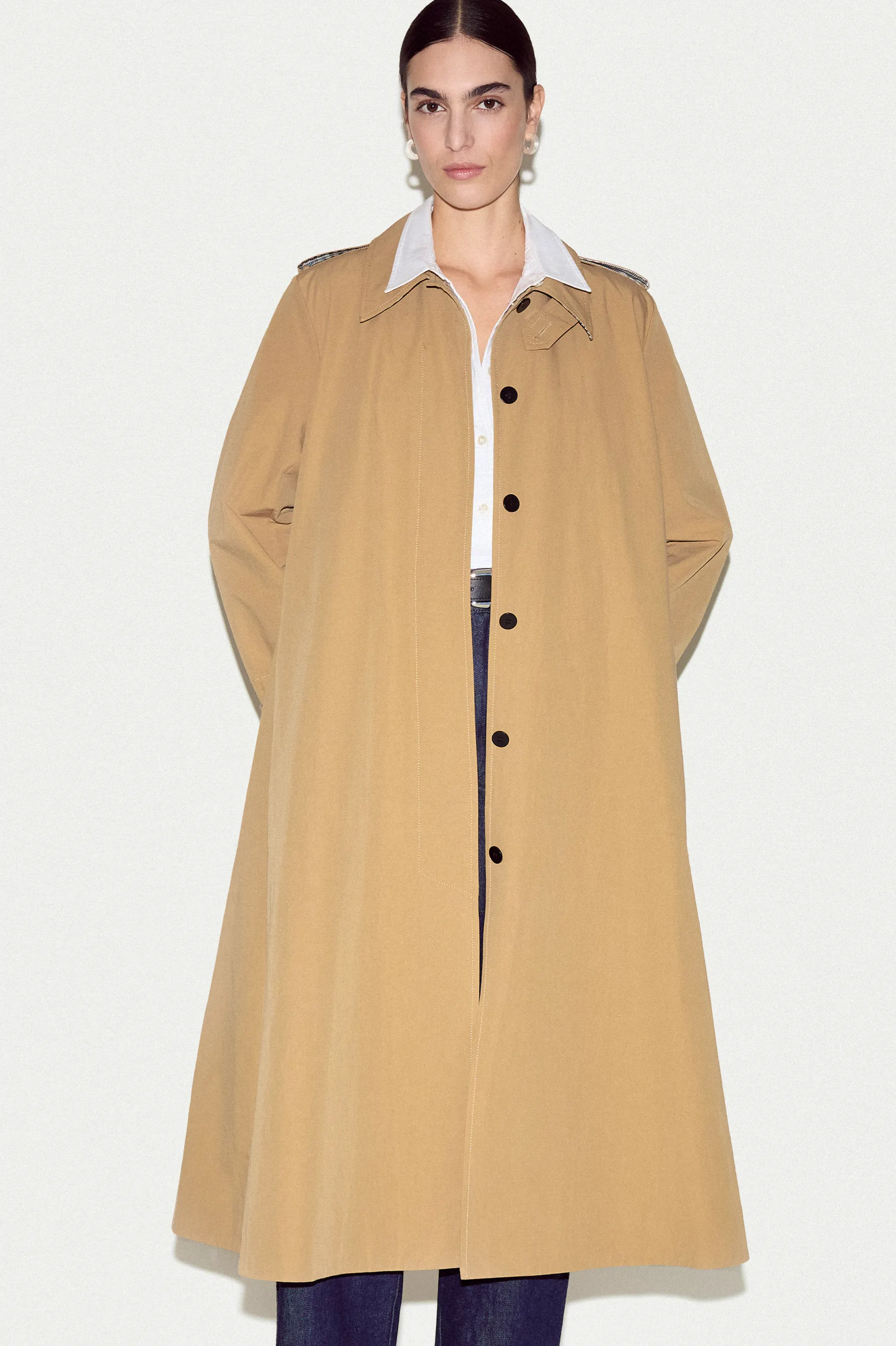 Jigsaw Naya Cotton A-line Trench Coat, £375