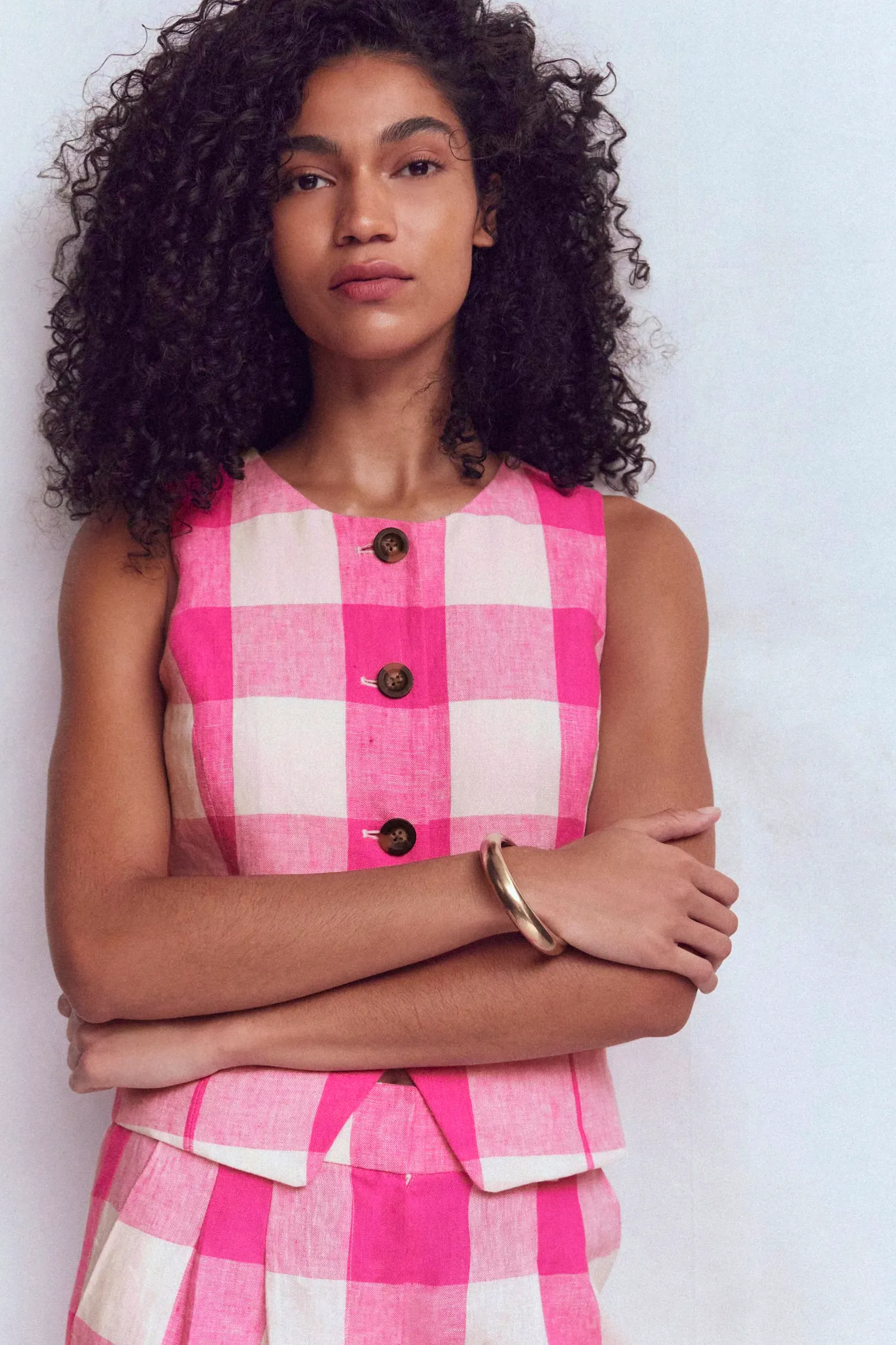 Boden Linen Scoop Neck Waistcoat, £99