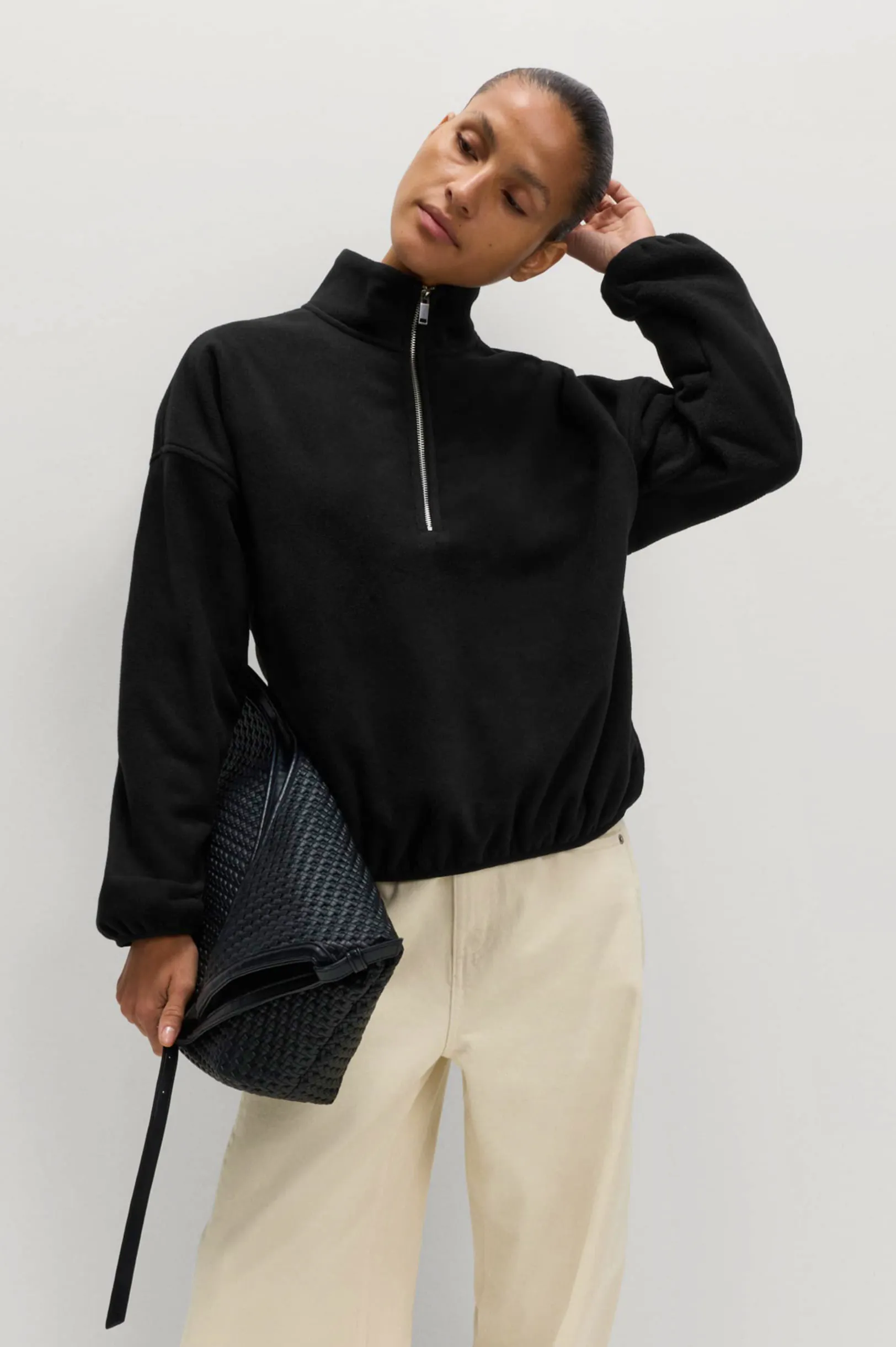 M&S Fleece Half Zip Sweatshirt, £30