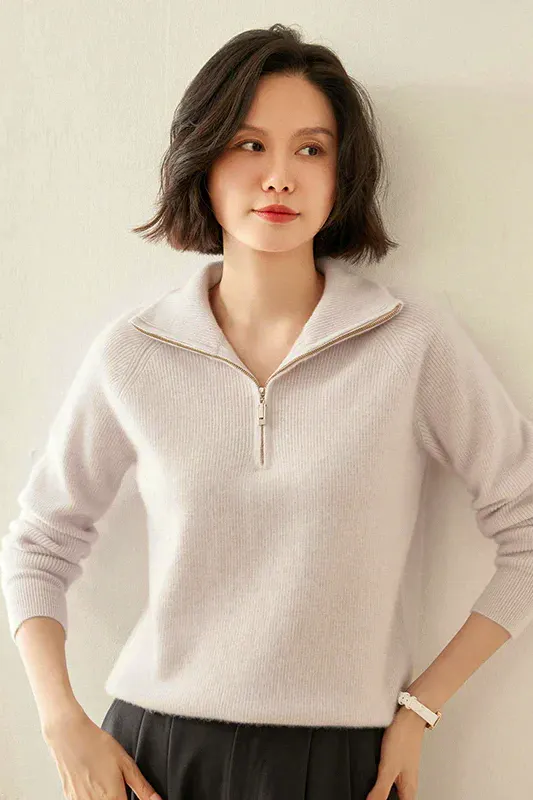 Vera Mode Pure Cashmere Half-Zip Pullover, £76.99