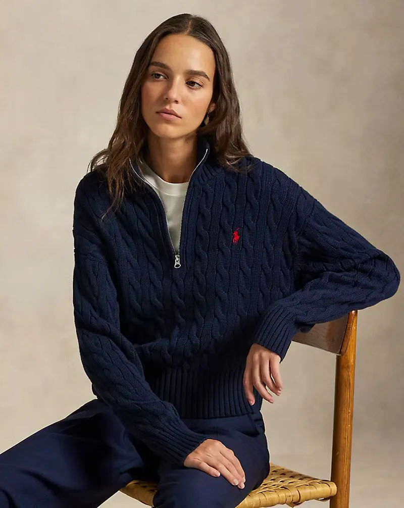 Ralph Lauren Cable Knit Cotton Jumper, £225