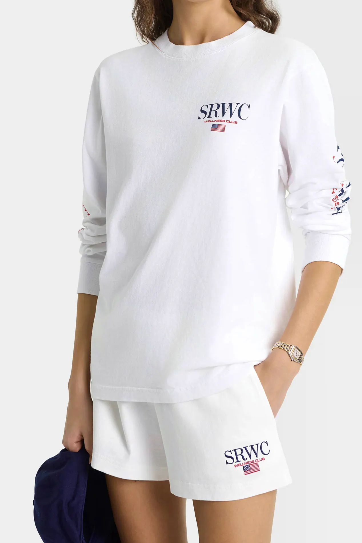 Sporty & Rich Nautical Embroidered Disco Short – White, £85