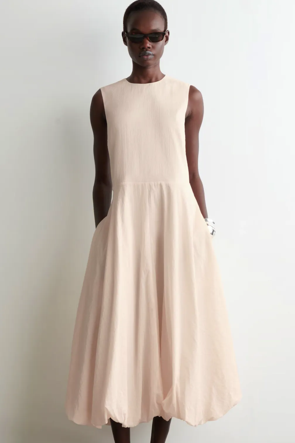 Cos Sleeveless Bubble-Hem Midi Dress, £119
