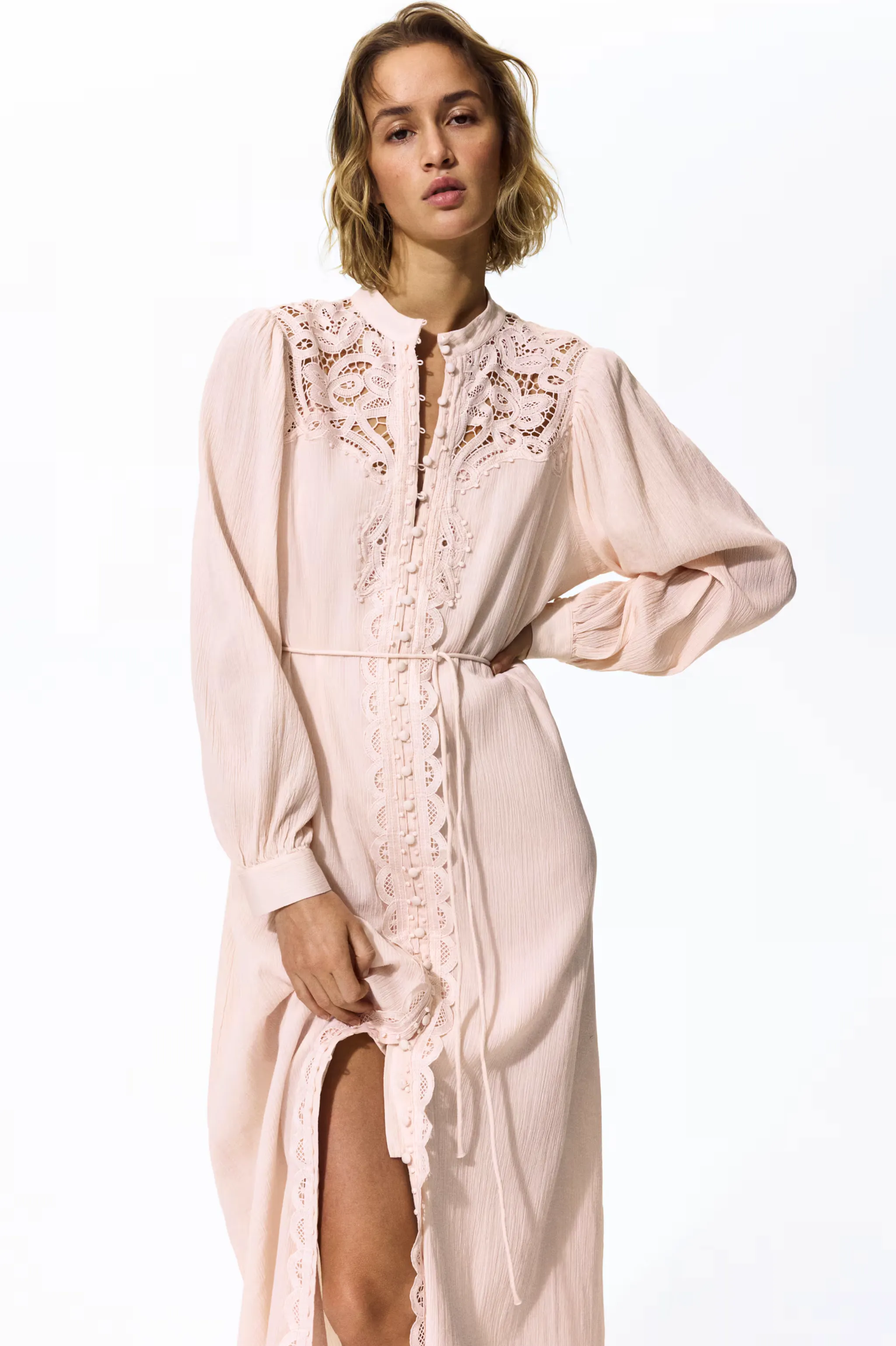 H&M Lace-Detail Cotton Dress, £54.99