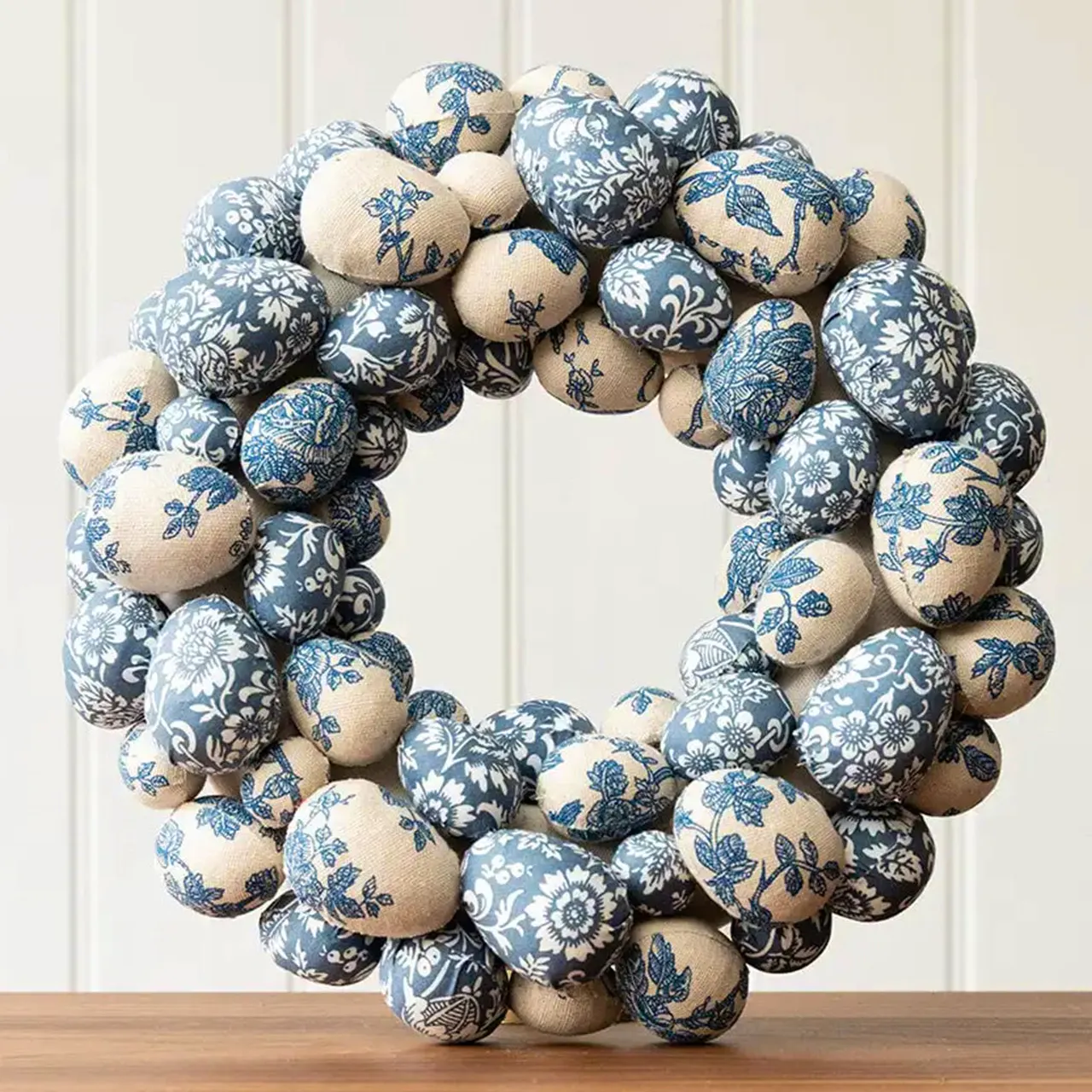 Hicks & Hicks Wedgewood Blue Easter Egg Wreath, £39