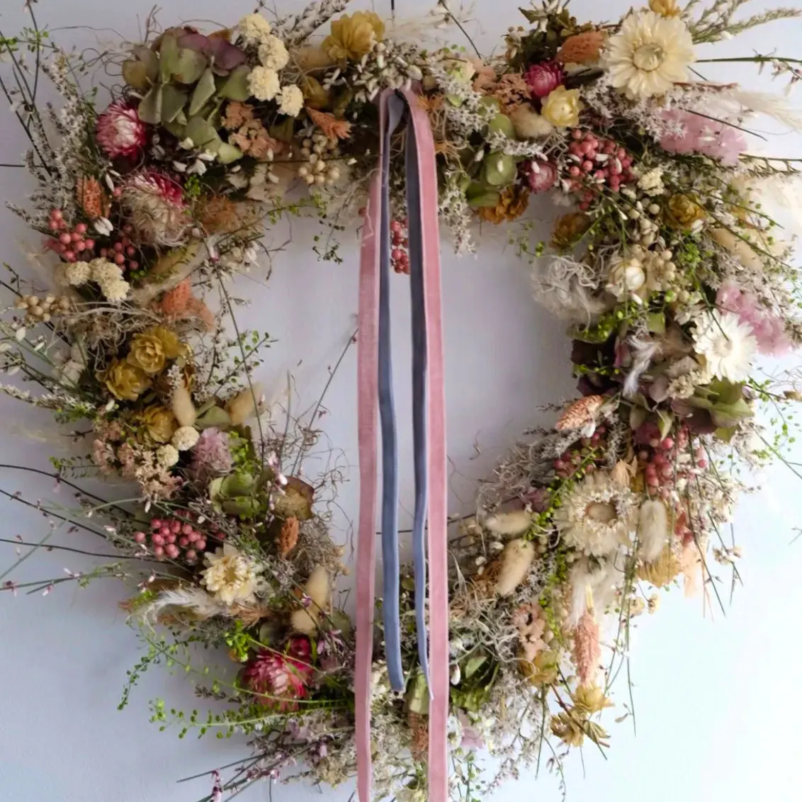 Acacia Creative Studio Rustic Spring Heart Wreath, £95