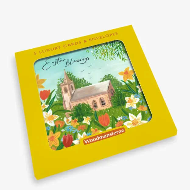 John Lewis Church Daffodils Easter Card, Pack of 5, £4