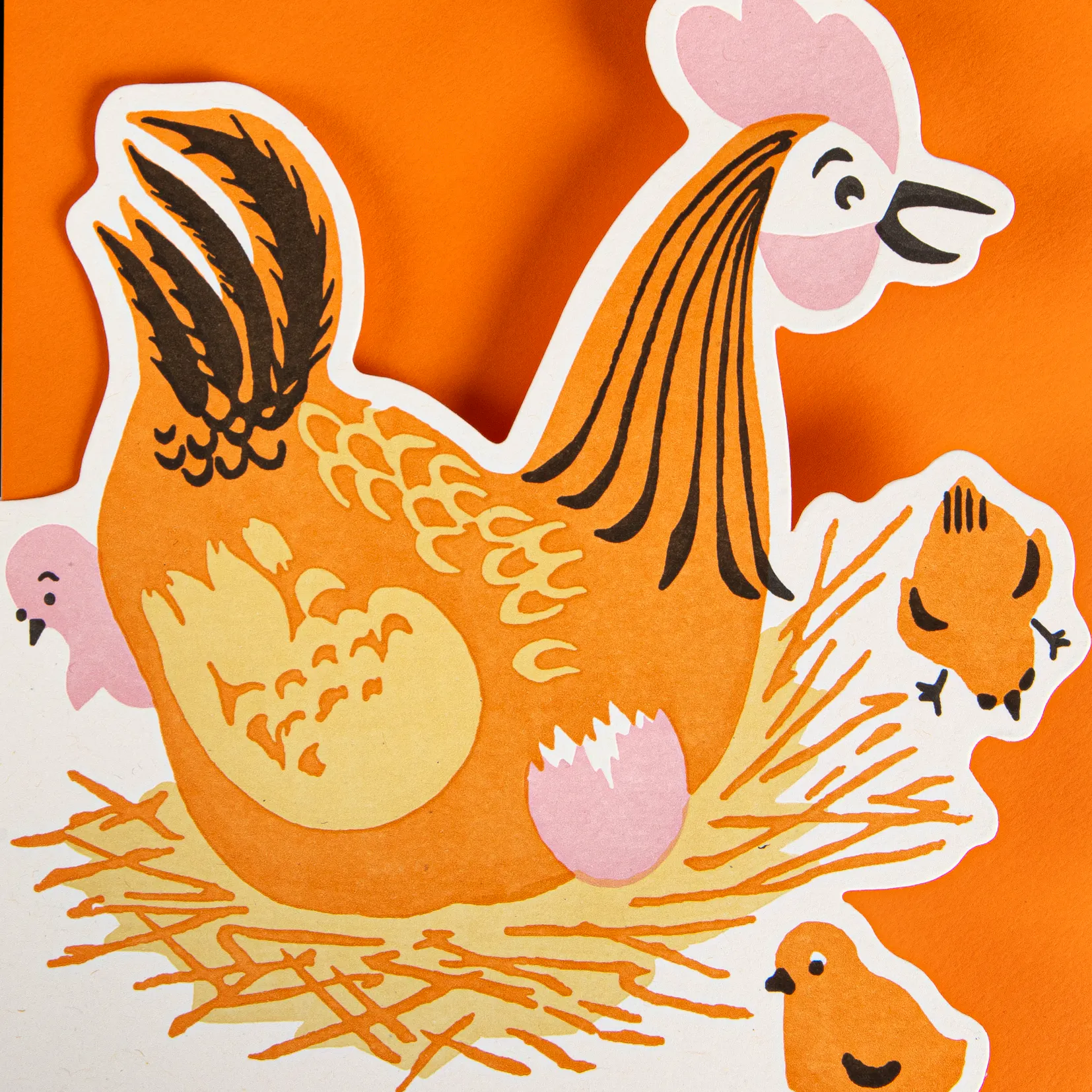 Archivist Gallery Mother Hen Cut Out Card, £4