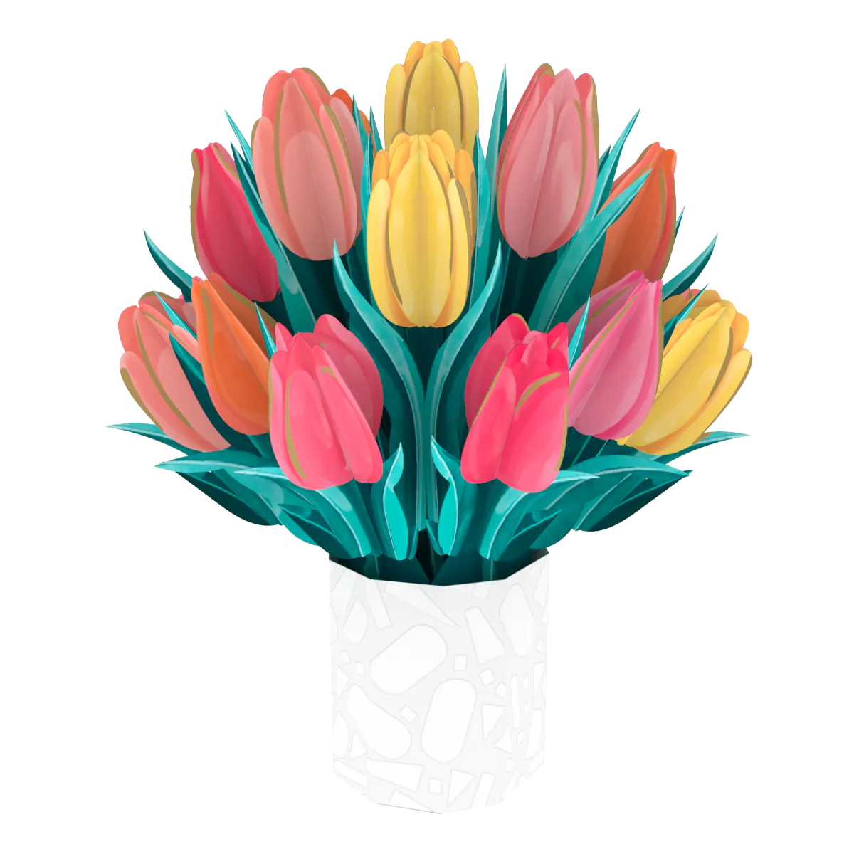Fortnum & Mason Origamo Tulips Bouquet Card, £22