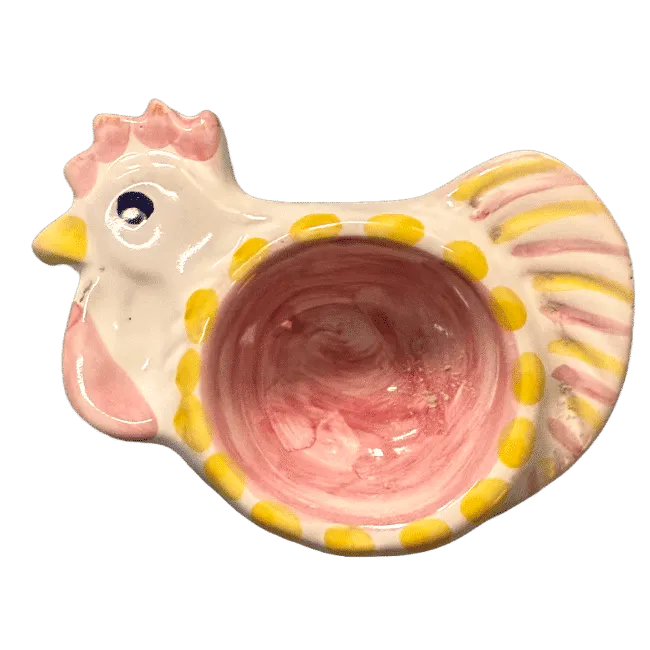 Maison Flaneur Egg Cup Pink & Yellow Hen, £13.03
