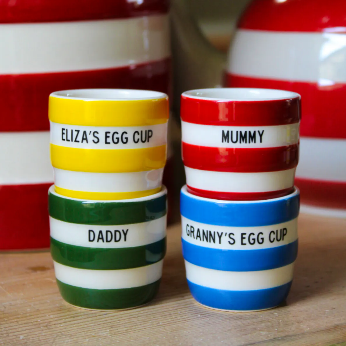 Cornishware Set of 4 Cornish Yellow Straight Sided Egg Cups, £40
