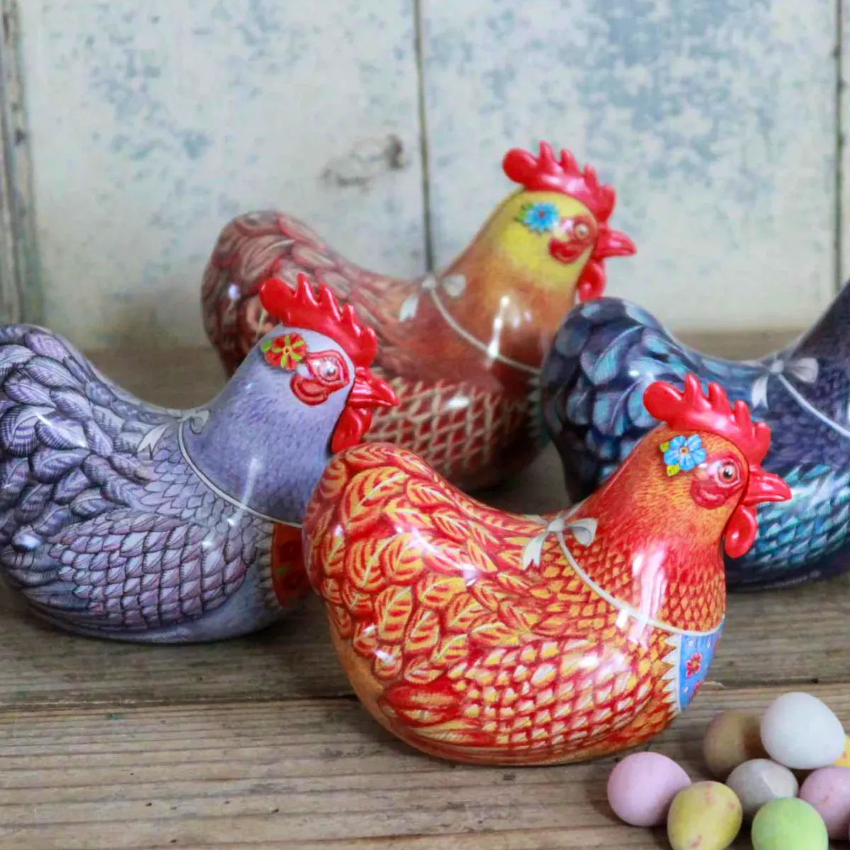Closet & Botts Hen Tin With Chocolate Eggs, £8.99