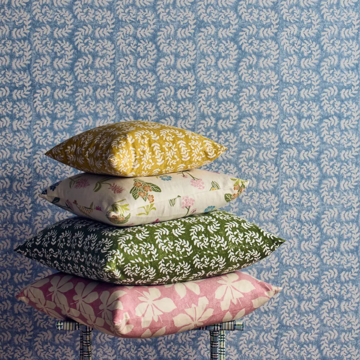 Molly Mahon Cushion Ashdown Chartreuse, £145