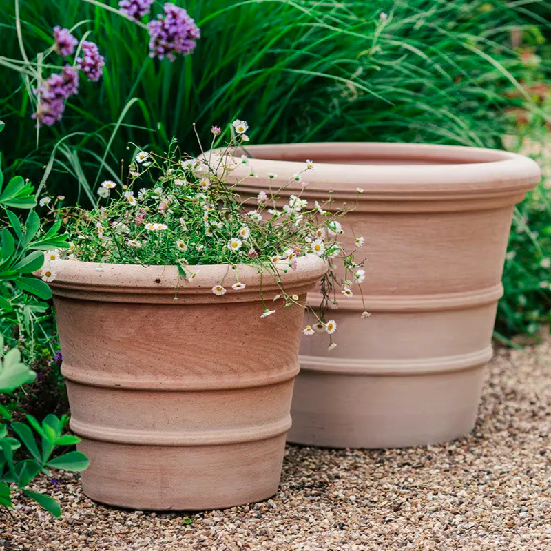 Crocus Siena Ribbed Italian Terracotta Pot, from £59.99